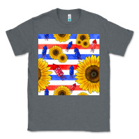 Charcoal Heather patriotic sunflowers Classic Tee - BundleAndBundleShop