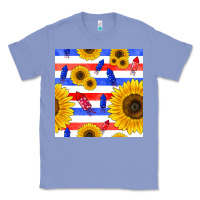 Colony Blue patriotic sunflowers Classic Tee - BundleAndBundleShop