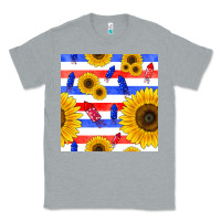 Heather Grey patriotic sunflowers Classic Tee - BundleAndBundleShop