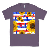 Lavender patriotic sunflowers Classic Tee - BundleAndBundleShop