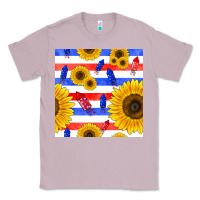 Lilac patriotic sunflowers Classic Tee - BundleAndBundleShop