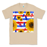 Mushroom patriotic sunflowers Classic Tee - BundleAndBundleShop