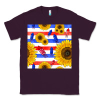 Plum patriotic sunflowers Classic Tee - BundleAndBundleShop