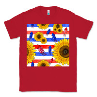 Red patriotic sunflowers Classic Tee - BundleAndBundleShop