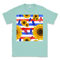 Seafoam patriotic sunflowers Classic Tee - BundleAndBundleShop