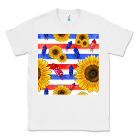 White patriotic sunflowers Classic Tee - BundleAndBundleShop
