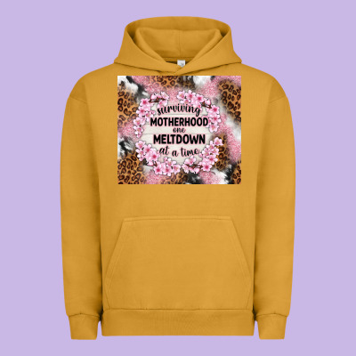 Surviving Motherhood One Meltdown At The Time Urban Hoodie Designed By Tumblerdesignbyshophia