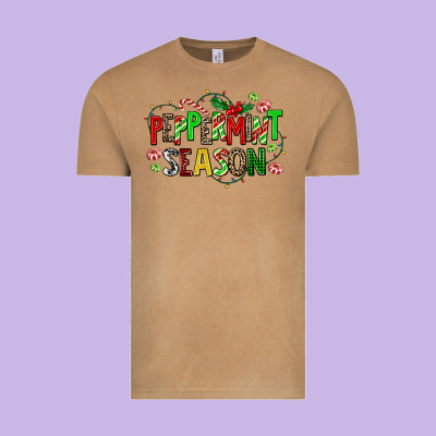 Peppermint Season Vintage Tee Designed By Adodesignshop