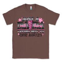 Chestnut Just a Mama Out Here Trying Not To Raise Assholes Classic Tee - CowhideDigitalArt