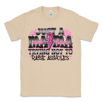 Mushroom Just a Mama Out Here Trying Not To Raise Assholes Classic Tee - CowhideDigitalArt