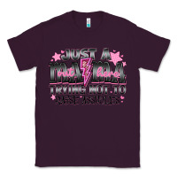 Plum Just a Mama Out Here Trying Not To Raise Assholes Classic Tee - CowhideDigitalArt