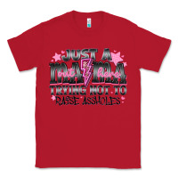 Red Just a Mama Out Here Trying Not To Raise Assholes Classic Tee - CowhideDigitalArt