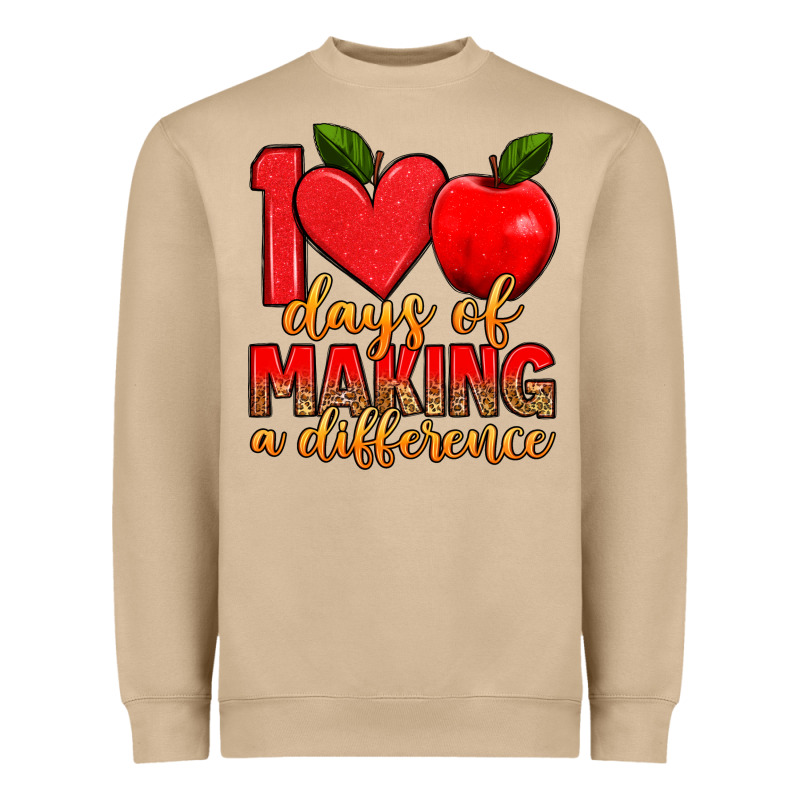 100 Days Of Making A Difference Heavyweight Sweatshirt by Artiststas | Teevron