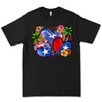 Black puerto rico hearts Premium Tee - Zillion Design Studio