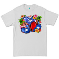 Dove Grey puerto rico hearts Premium Tee - Zillion Design Studio