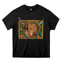 Black Fall Cow Heavy Core Tee - RanaPortraitStore