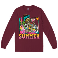 Burgundy sweet summer skeleton Long Sleeve Tee - Jasminsmagicworld