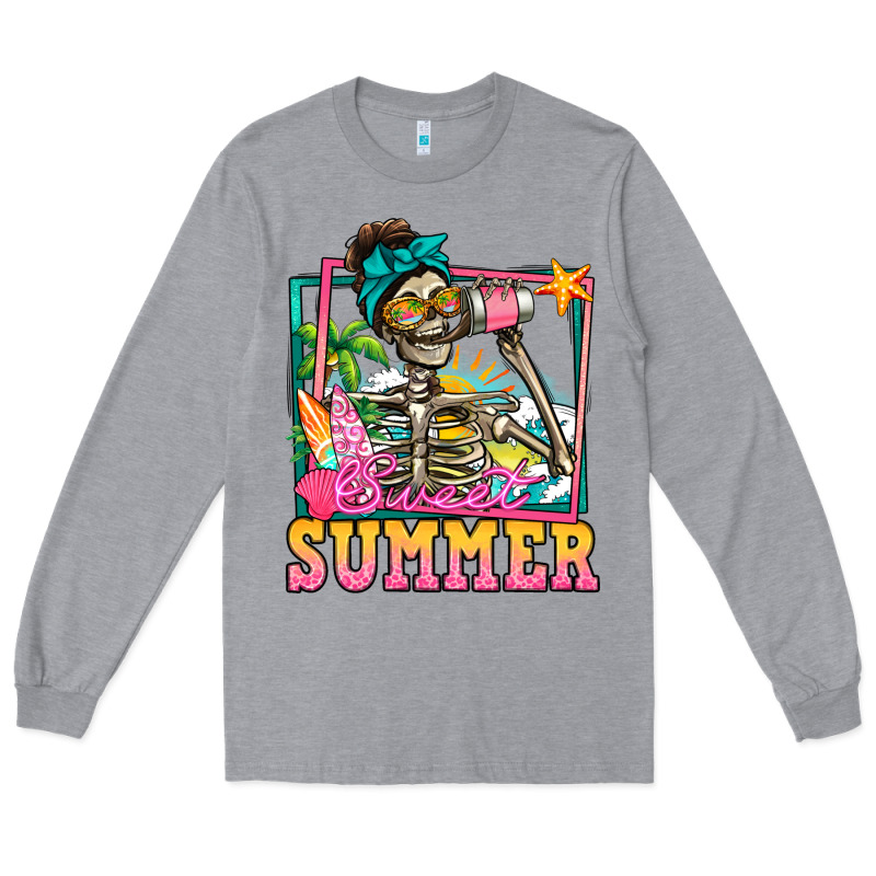 Sweet Summer Skeleton Long Sleeve Tee by Jasminsmagicworld | Teevron