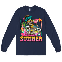 Navy sweet summer skeleton Long Sleeve Tee - Jasminsmagicworld