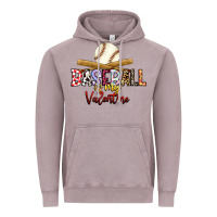 Vintage Zinc baseball is my valentine Vintage Hoodie - RacoonDesign