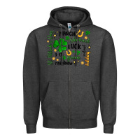 Charcoal Heather st. patricks day doodle Zipper Hoodie - MaliasSmallBusiness