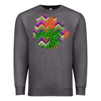 Charcoal Heather halloween patch Premium Sweatshirt - BundleAndBundleShop