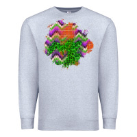 Heather Grey halloween patch Premium Sweatshirt - BundleAndBundleShop
