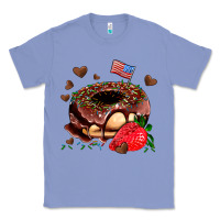 Colony Blue donut strawberry and usa flag Classic Tee - AdoDesignShop