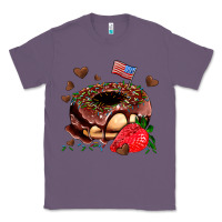 Lavender donut strawberry and usa flag Classic Tee - AdoDesignShop