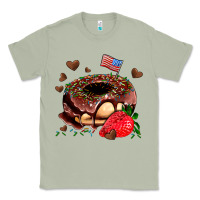 Matcha donut strawberry and usa flag Classic Tee - AdoDesignShop