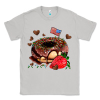 Moon Dust donut strawberry and usa flag Classic Tee - AdoDesignShop