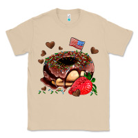 Mushroom donut strawberry and usa flag Classic Tee - AdoDesignShop