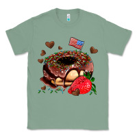Sage donut strawberry and usa flag Classic Tee - AdoDesignShop