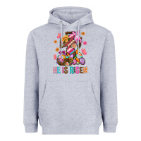 Heather Grey He Is Risen Easter Heavyweight Hoodie - BundleAndBundleShop