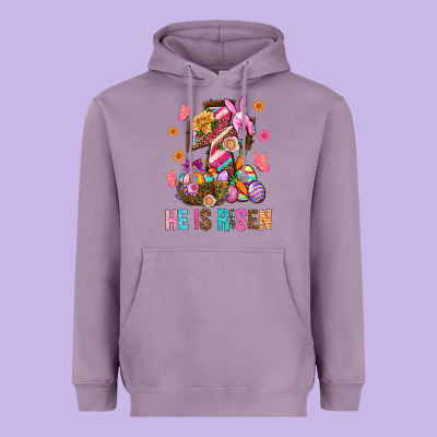 He Is Risen Easter Heavyweight Hoodie Designed By Bundleandbundleshop