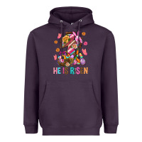 Plum He Is Risen Easter Heavyweight Hoodie - BundleAndBundleShop