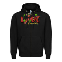 Black mardi gras love crawfish Zipper Hoodie - MaliasSmallBusiness