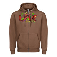 Chestnut mardi gras love crawfish Zipper Hoodie - MaliasSmallBusiness