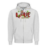 Dove Grey mardi gras love crawfish Zipper Hoodie - MaliasSmallBusiness