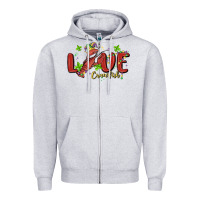 Heather Grey mardi gras love crawfish Zipper Hoodie - MaliasSmallBusiness