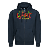Navy mardi gras love crawfish Zipper Hoodie - MaliasSmallBusiness