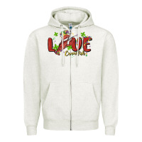 Oatmeal Heather mardi gras love crawfish Zipper Hoodie - MaliasSmallBusiness