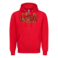 Red mardi gras love crawfish Zipper Hoodie - MaliasSmallBusiness
