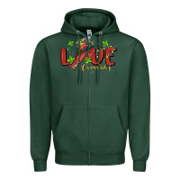 Sports Green mardi gras love crawfish Zipper Hoodie - MaliasSmallBusiness