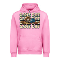 Fuchsia Pink game day baseball Urban Hoodie - HowdyJamesFarm