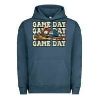 Pigment Midnight Navy game day baseball Urban Hoodie - HowdyJamesFarm