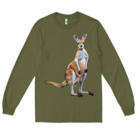 Army Green kangaroo Long Sleeve Tee - LillyAllenDesigns