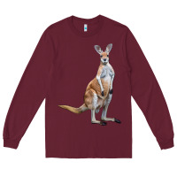 Burgundy kangaroo Long Sleeve Tee - LillyAllenDesigns