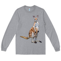 Heather Grey kangaroo Long Sleeve Tee - LillyAllenDesigns