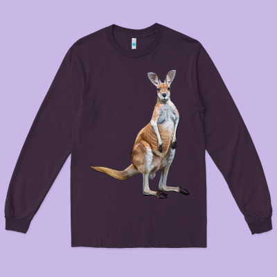 Kangaroo Long Sleeve Tee Designed By Lillyallendesigns